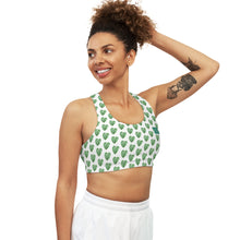 Load image into Gallery viewer, Seamless Sports Bra (Philodendron) - White
