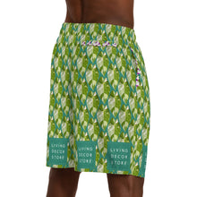 Load image into Gallery viewer, Men&#39;s Jogger Shorts -LDS Green (Philodendron White Knight)
