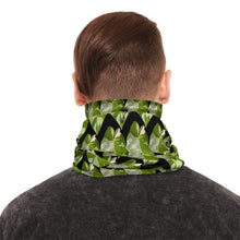 Load image into Gallery viewer, Unisex Winter Neck Gaiter With Drawstring-Black (Philodendron White Knight)
