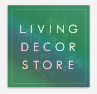 Living Decor Store Holographic Sticker