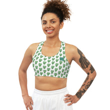 Load image into Gallery viewer, Seamless Sports Bra (Philodendron) - White
